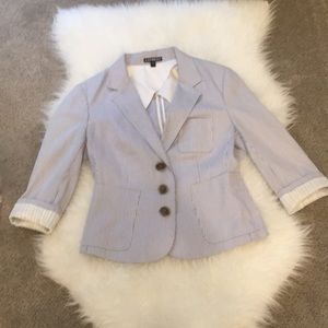 Express blue and white stripe blazer
